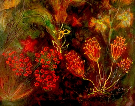 Midnight Floral 5 by artist Francine Funke